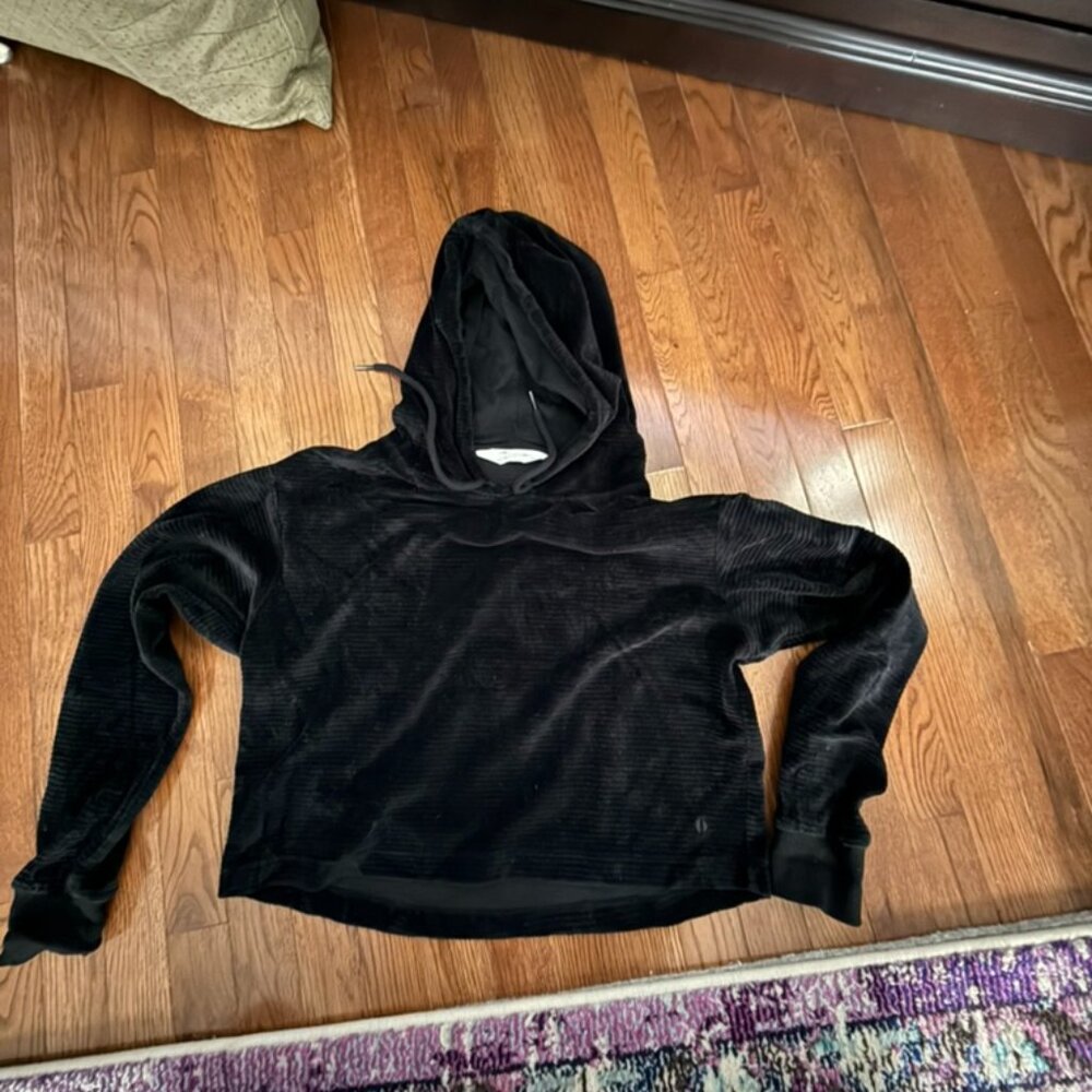 Tavi Noir Brushed Rib Pullover Hoodie Ebony